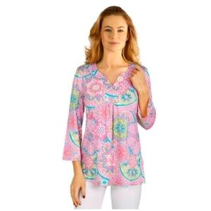 New Ruby Rd Paisley Print tunic Top Size 2X